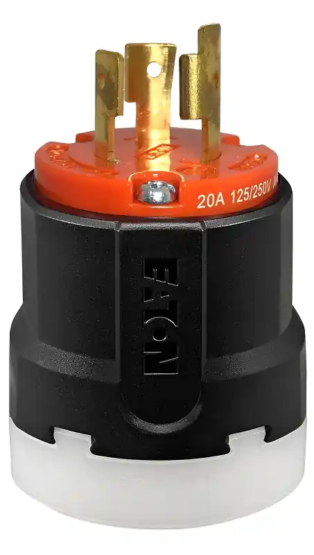 Arrow Hart AHCL1020P Ultra-Grip Locking Plug, 3 -Pole, 20 A, 125/250 VAC, NEMA: NEMA L10-20, Black/Orange Buy Today