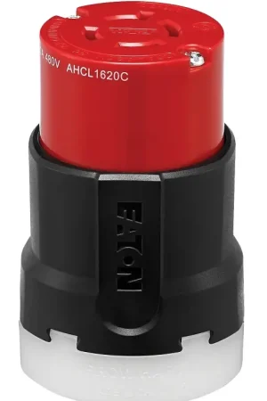 Arrow Hart AHCL1620C Ultra-Grip Locking Connector, 3 -Pole, 20 A, 480 VAC, NEMA: NEMA L16-20, Black/Red Trending