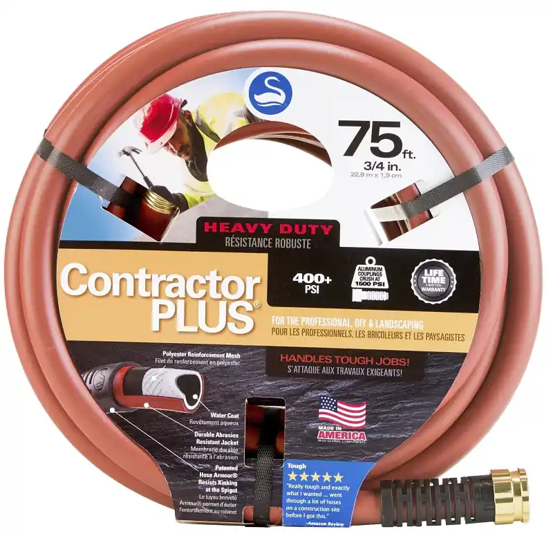 Today Only Swan SNCG34075 Garden Hose, 75 ft L, Rubber/Vinyl, Red