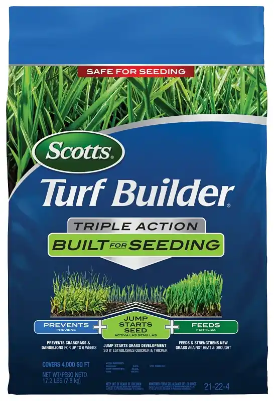 Scotts 23001 Triple-Action Lawn Fertilizer, 17.3 lb Bag, Solid, 21-22-4 N-P-K Ratio Place Order
