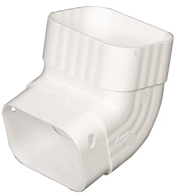 Amerimax M0627HPT Downspout Elbow, Vinyl, White Trending