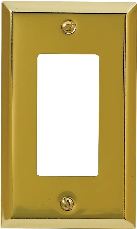 Amerelle 163RBR Wallplate, Traditional, 4-15/16 in L, 2-7/8 in W, 1-Gang, Steel, Polished Brass Special Discount