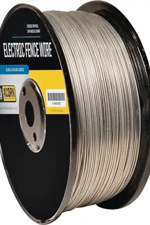 Acorn Hardware EFW1714 Electric Fence Wire, 17 ga Wire, Metal Conductor, 1/4 mile L Clearance