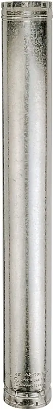 AmeriVent 3E24 Type B Gas Vent Pipe, 3 in OD, 24 in L, Galvanized Steel, Pack of 6 Free Returns