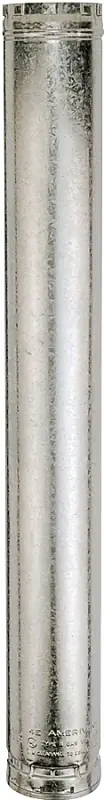 AmeriVent 4E18 Type B Gas Vent Pipe, 4 in OD, 18 in L, Aluminum/Galvanized Steel While Supplies Last