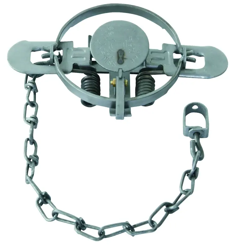 Express Delivery Duke Traps 0470 Coil Spring Trap, Spring Locking, For: Fox, Mink, Nutria, Raccoon