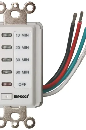 Super Sale Woods 59008 Countdown Timer, 15 A, 120 V, 1800 W, 10, 20, 30, 60 min Off Time Setting, White