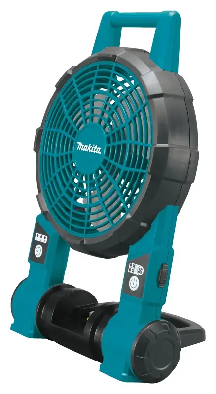 Premium Makita DCF201Z Jobsite Fan, Tool Only, 18 V, 5 Ah, 2-Speed, Includes: (1) AC Adapter