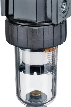 Luxury Tru-Flate 24-311 Air Line Filter, Manual, Polycarbonate, 6.1 in H