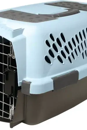 Aspenpet Pet Taxi 21087 Fashion Pet Porter, 19 in W, 12.6 in D, 10 in H, S, Plastic, Black/Breeze Next Day Delivery