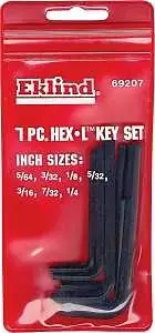 Eklind 69207 Hex Key Set, Includes: 5/64 to 1/4 in Keys, 7-Piece, Steel Get Yours