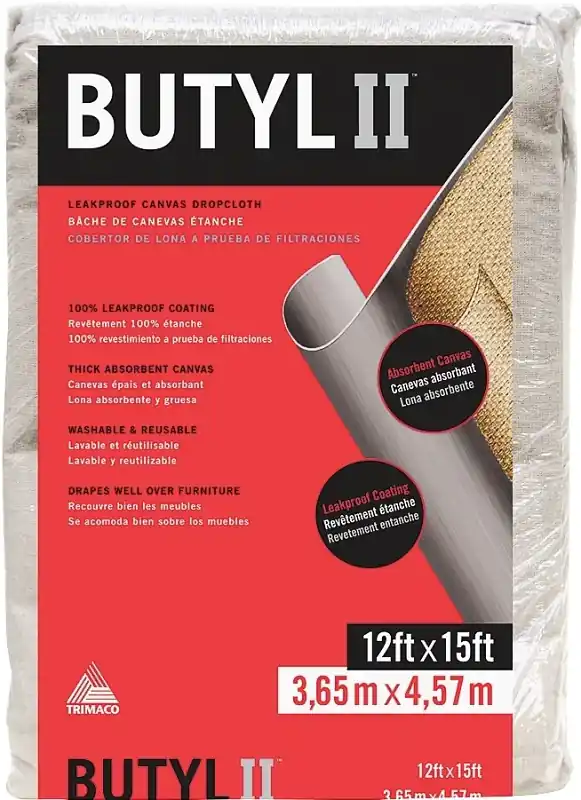 Flash Sale Trimaco 85323 Drop Cloth, 15 ft L, 12 ft W, 1/32 in Thick, Canvas, Beige/Cream
