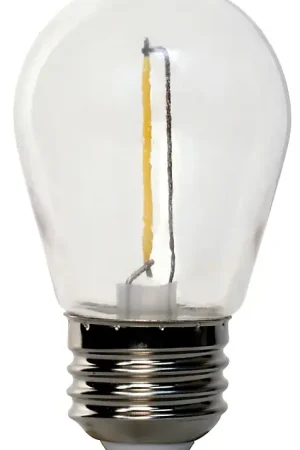 Big Sale Feit Electric S14/822/FILED/4 Filament LED Bulb, Decorative, S14 Lamp, 11 W Equivalent, E26 Medium Lamp Base, Soft White, Pack of 6