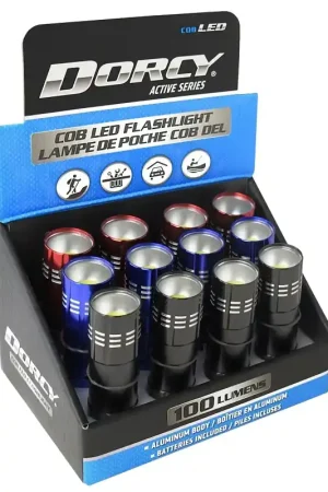 Place Order Dorcy 41-6245 Flashlight, AAA Battery, Alkaline Battery, LED Lamp, 23 Lumens, 50 m Beam Distance, 18 hr Run Time, Pack of 12