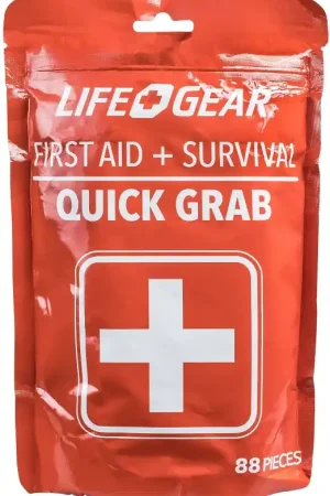 LifeGear 41-3819 First Aid Kit, 88-Piece, Red Secure Checkout