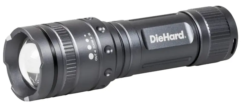 Dorcy DieHard Series 41-6122 Twist Flashlight, AAA Battery, Alkaline Battery, LED Lamp, 1000 Lumens Lumens, Gray Professional Grade
