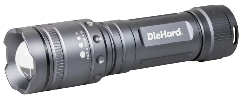 DieHard 41-6123 Twist Flashlight, AA Battery, Alkaline Battery, LED Lamp, 1700 Lumens, Flood, Spot Beam, Gray Hot Picks