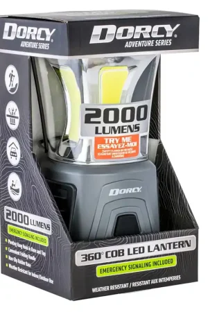 Dorcy Adventure Max Series 41-3119 Lantern with Emergency Signaling, D Battery, LED Lamp, 2000 Lumens Lumens, Black/Gray New Release