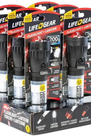 Dorcy Stormproof Series 41-3744 Floating Flashlight and Lantern, AA Battery, LED Lamp, 20 hr Run Time, Clear Top Rated