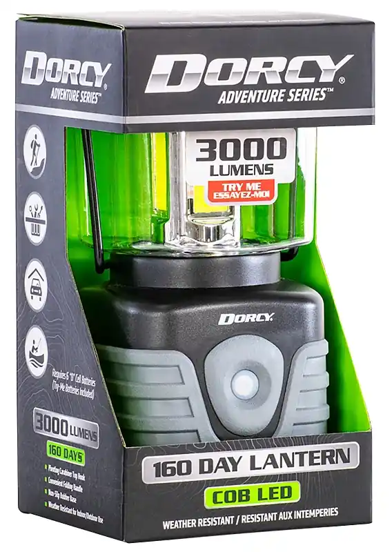 Dorcy Adventure Max Series 41-3120 Lantern, D-Cell Battery, Black/Gray Place Order