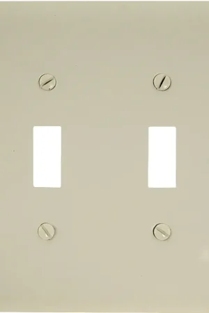 Amerelle 935TTAL Wallplate, 5 in L, 4-5/8 in W, 2 -Gang, Steel, Light Almond Free Returns