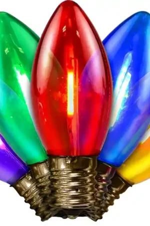Discount Holiday Bright Lights BU25FLDSC9-TMU Light Bulb, 0.6 W, Intermediate (E17) Lamp Base, LED Lamp, Multi-Color Light