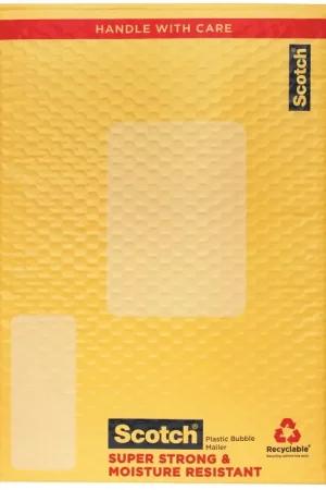 Budget Scotch 8915 Smart Mailer, 10-1/2 x 15 in, Yellow, Self-Seal, Pack of 20