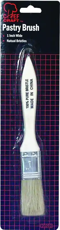 Genuine Chef Craft 20393 Pastry Brush, Wood, Natural Bristle