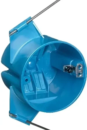 Carlon B520P-UPC Ceiling Box, Captive Nail Mounting, 4 in W, 4 in D, 2-1/4 in H, 1-Gang, Polycarbonate, Blue Fresh Stock