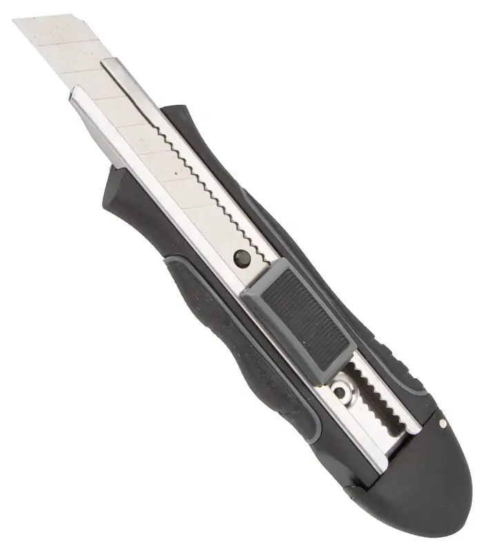Vulcan 33-023 Utility Knife, 5.125 mm L Blade, 7/8 in W Blade, TPR Cushion-Grip Handle, Black/Gray Handle, Pack of 6 Latest