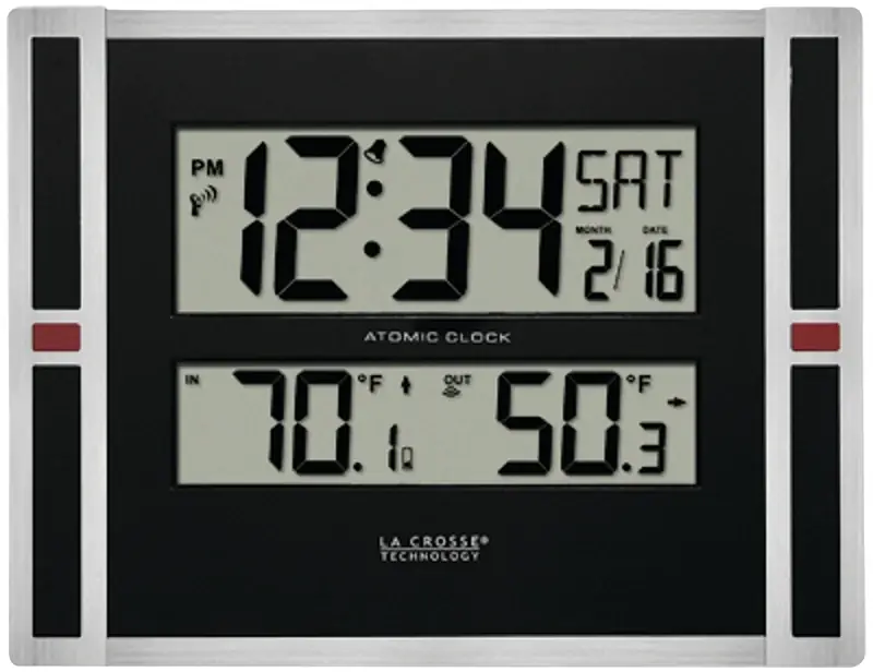 Trusted Brand La Crosse 513-149 Clock, Square, Black Frame, Plastic Clock Face, Digital