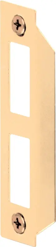 Exclusive Offer Defender Security E 2435 Strike Plate, 3-21/32 in L, 15/16 in W, Steel, Brass