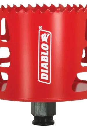 While Supplies Last Diablo DHS3500 Hole Saw, 3-1/2 in Dia, 2-3/8 in D Cutting, 3/8 in Arbor, Bi-Metal Cutting Edge
