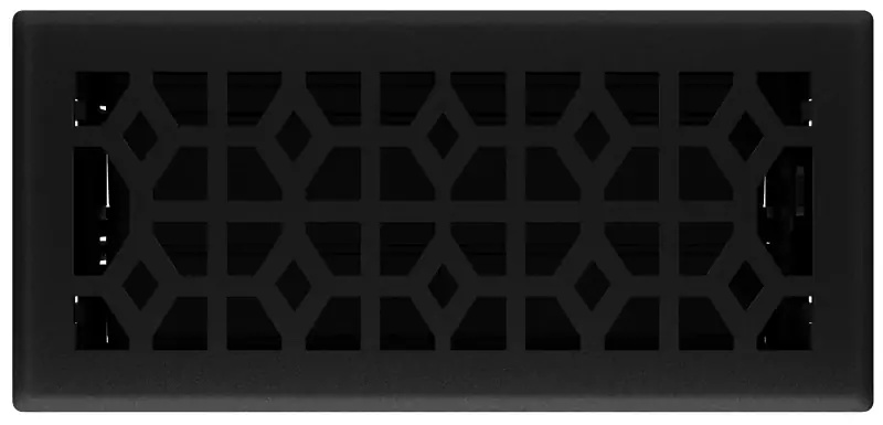 Register Floor, BLK IRON 4X10IN Crafted