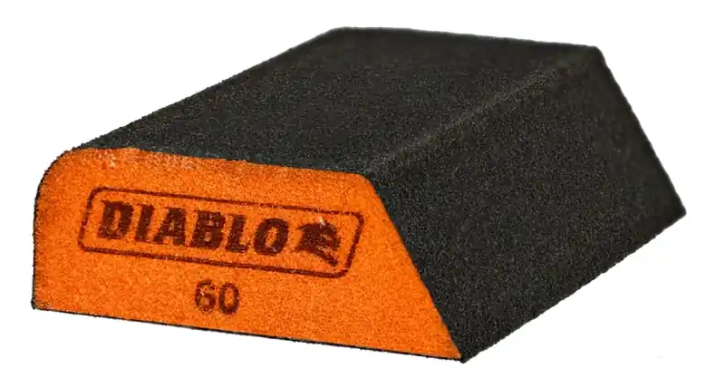 Shop Now Diablo ENDURA-BOND DFBCOMBMED01G Dual Edge Sanding Block, 4 in L, 2-1/2 in W, 60 Grit, Medium
