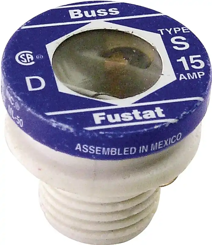 Bussmann S-15 Plug Fuse, 15 A, 125 V, Time Delay Fuse, 10 kA Interrupt, Low Voltage Same Day Shipping
