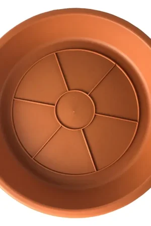 Southern Patio SA1212TC Planter Saucer, 12.48 in Dia, 12.48 in L, Plastic, Terracotta Clearance