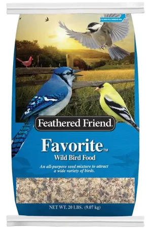 Feathered Friend Favorite 14389 Sunflower Seed Wild Bird Food, 20 lb, All-Purpose, Blended, Seed, Bag Fresh Stock
