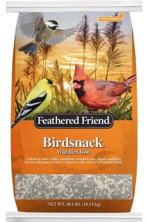 Feathered Friend Birdsnack 14406 Sunflower Seed Wild Bird Food, 40 lb, Blended, Bag In Demand