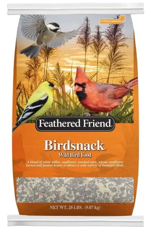 Limited Time Feathered Friend Birdsnack Series 14391 Sunflower Seed Birdsnack, 20 lb, Bag
