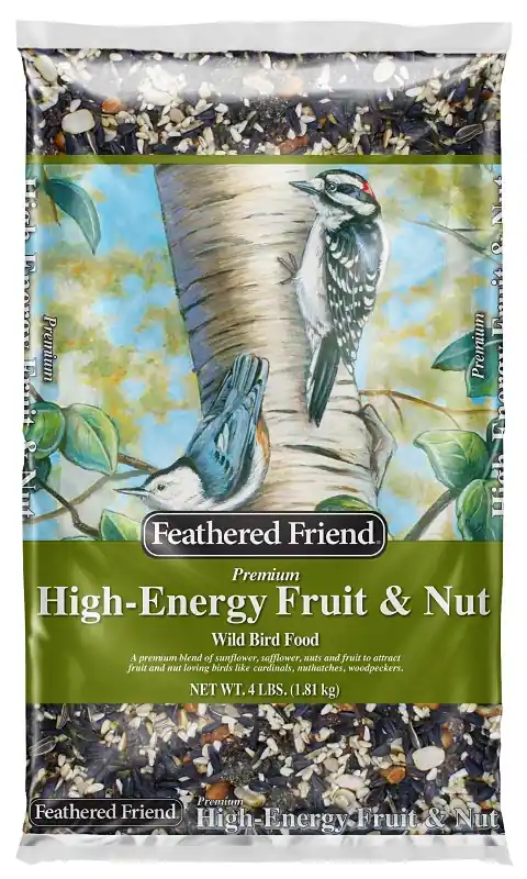 In Demand Feathered Friend 14392 Safflower Seed Fruit and Nut Wild Bird Food, 4 lb, Premium, Blended, Bag
