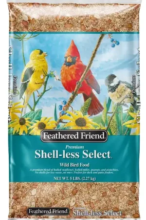 Feathered Friend Shell-less Select 14397 Sunflower Kernel Wild Bird Food, 5 lb, Premium, Blended, Bag Buy Today