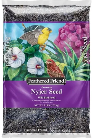 Order Now Feathered Friend Nyjer Seed 14401 Guizotia Abyssinica Niger Seed Wild Bird Food, 5 lb, Straight, Seed, Bag