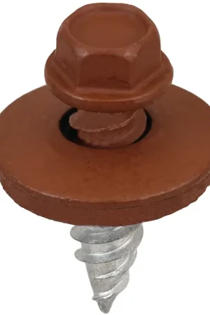 Acorn International SW-SS1234BN250 Stitch Screw, #12 Thread, High-Low Thread, Hex Drive, Brown, 250/BAG Time-Limited
