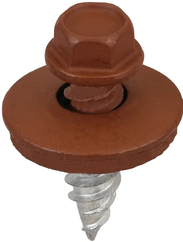 Acorn International SW-SS1234BN250 Stitch Screw, #12 Thread, High-Low Thread, Hex Drive, Brown, 250/BAG Time-Limited