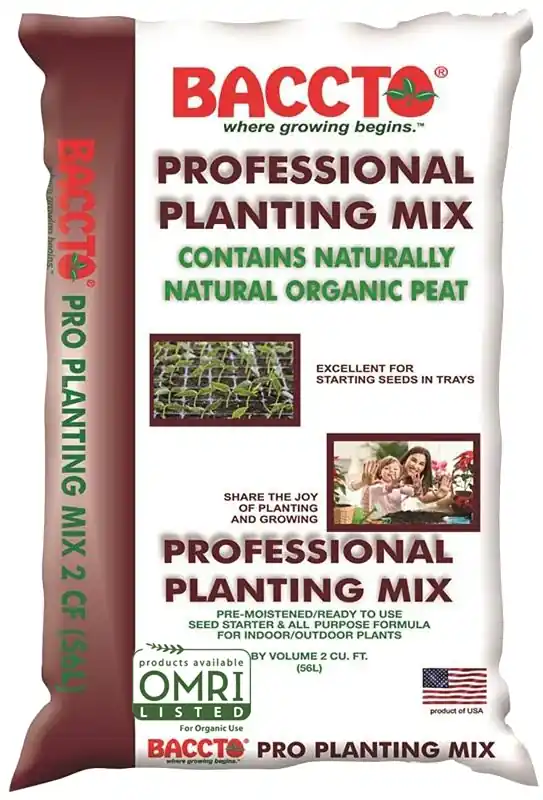 Baccto 1732 Planting Mix, 2 cu-ft Coverage Area, Solid, Dark Brown/Light Brown, Bag Price Cut