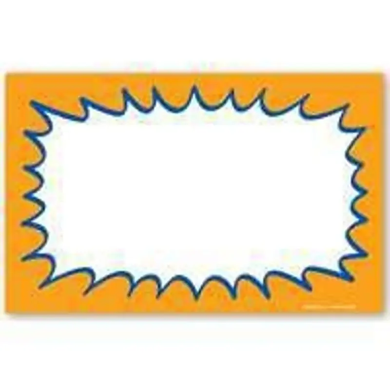 While Supplies Last Centurion CZG938 Laser Starburst Sign, 5-1/2 in W x 3-1/2 in H Dimensions, Burst Laser Sign, Orange Background
