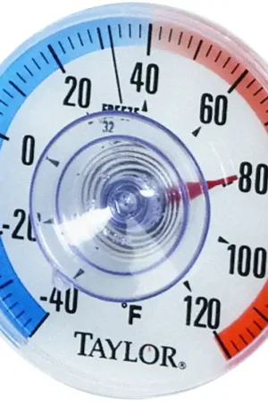 Taylor 5321N Thermometer, 1-1/4 x 3-1/2 x 3-1/2 in Dimensions, -40 to 120 deg F One Day Deal