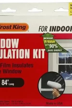 Big Sale Frost King V74 Indoor Shrink Window Kit, 54 in W, 84 in L, Plastic, Clear