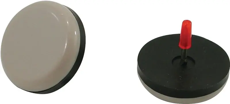 Shepherd Hardware 9469 Furniture Pad, Round, 7/8 in Dimensions, Polyethylene, Black/Tan, 8/PK Affordable